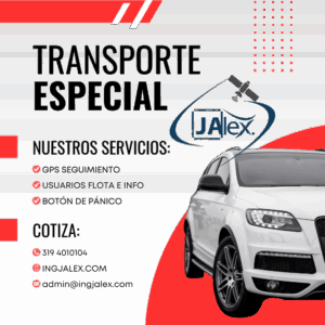 🚐 GPS JAlex PRO – Transporte Especial (Placa Blanca – Flotas)